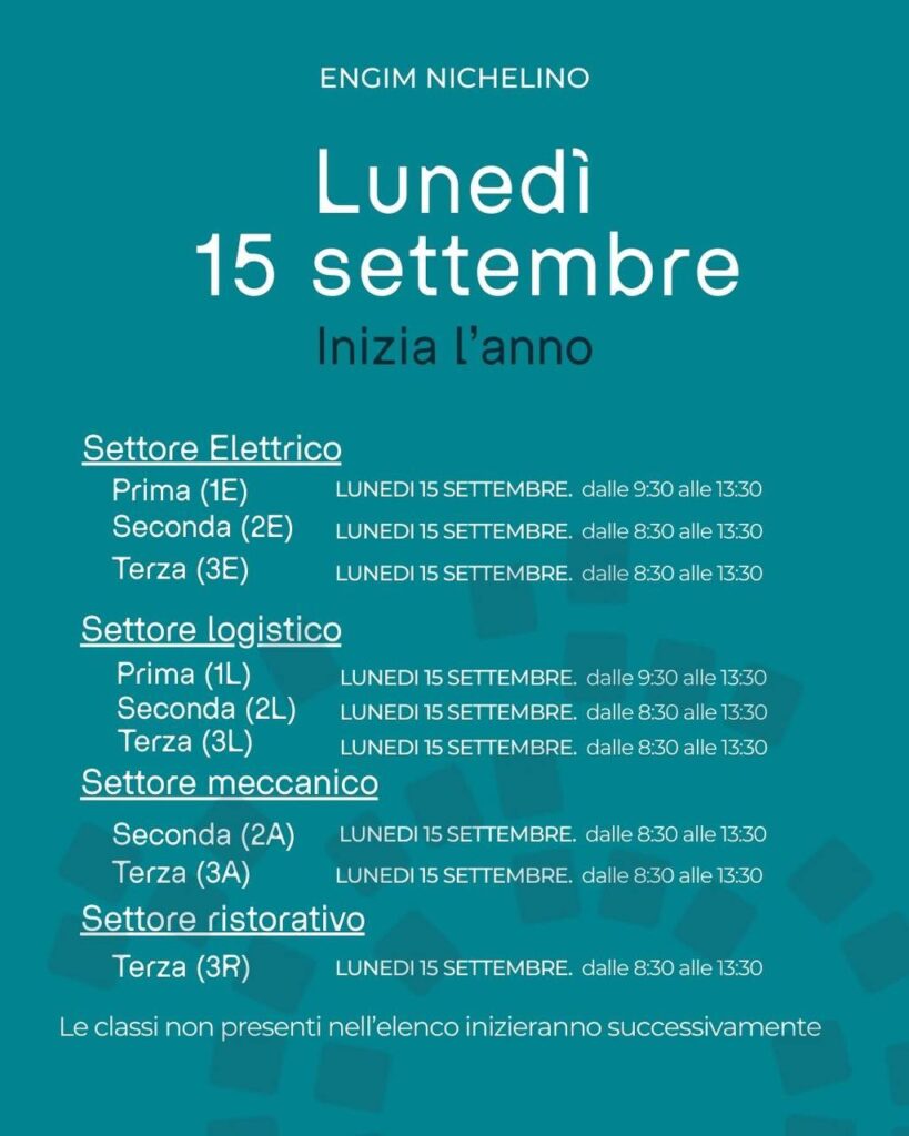 Avvio Corsi 2025/2026 - Riepilogo